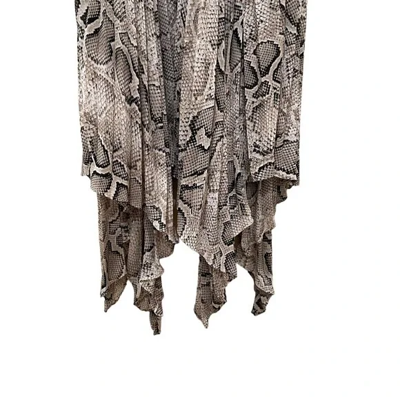 Michael Michael Kors Pleated Snake Print Georgette Halter Dress Size Large - Picture 4 of 11